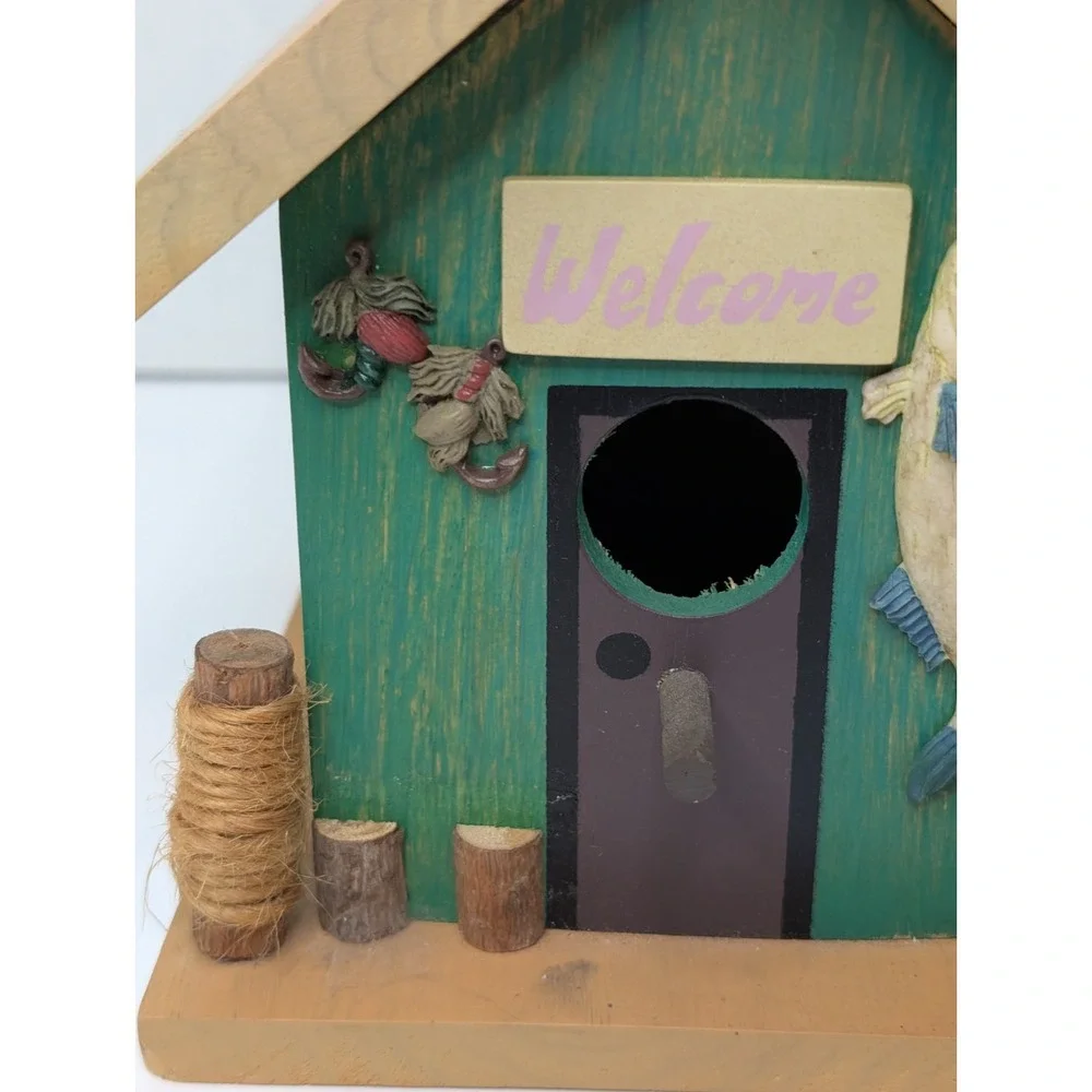 Rustic Fishing‎ Cabin Birdhouse Wooden Lake Lodge Decor Fish 
